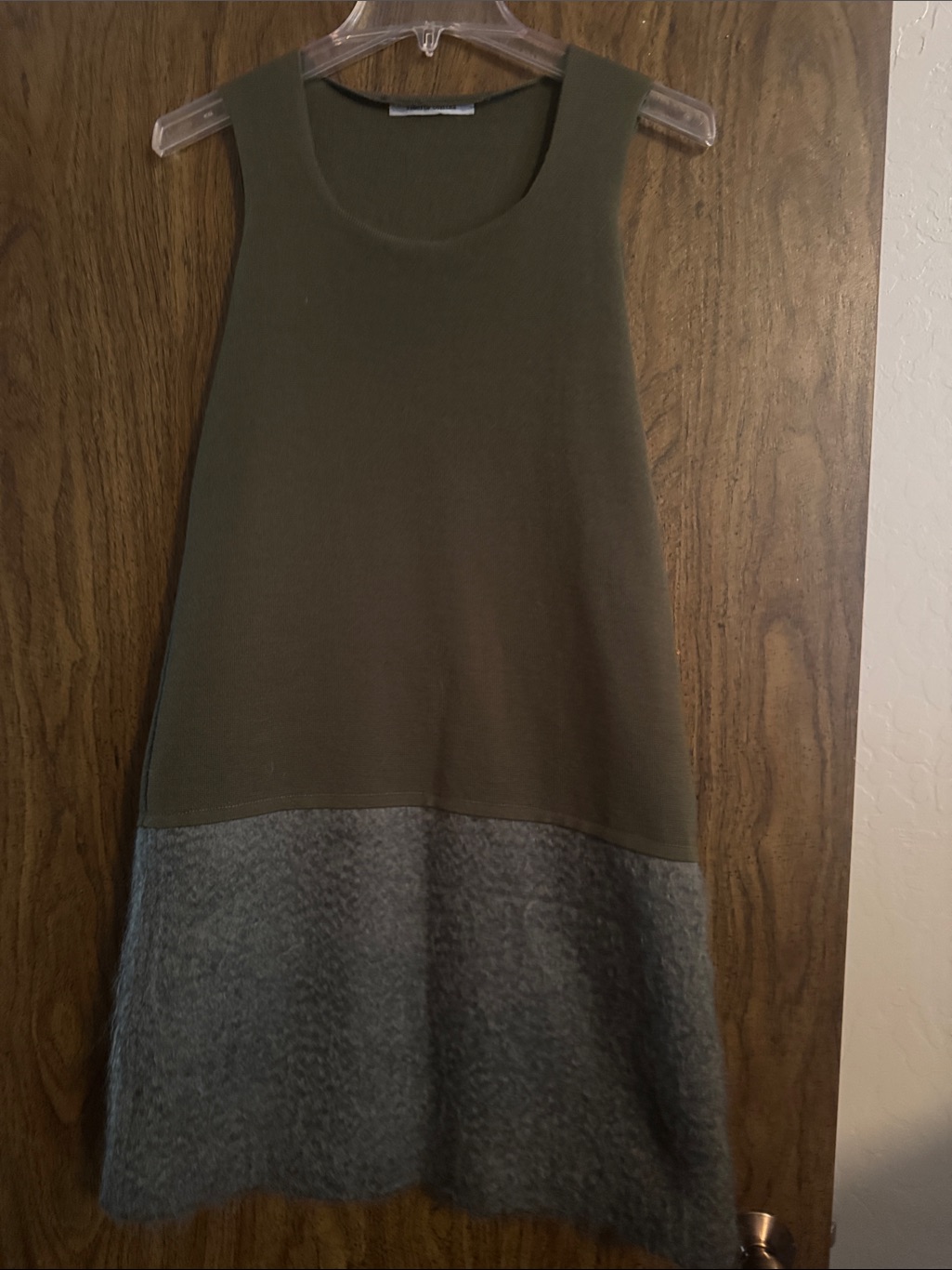 Roberto Collina Olive Green Wool & Mohair Dress